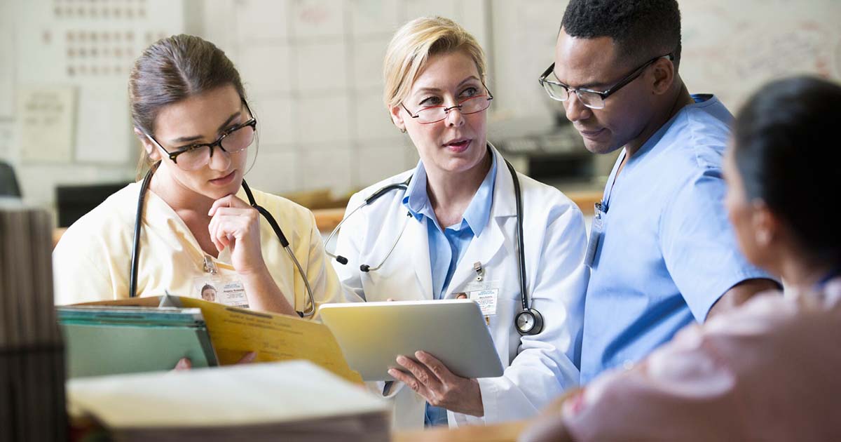 Clinicians collaborating
