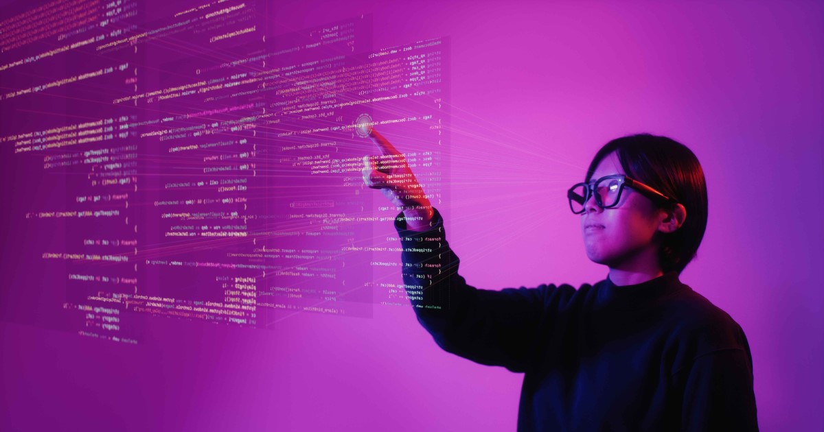 IT professional working with data