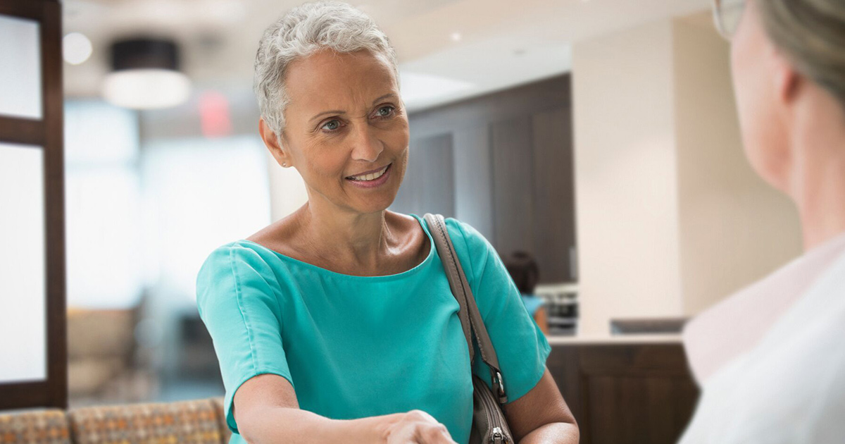 Patient at doctor's office