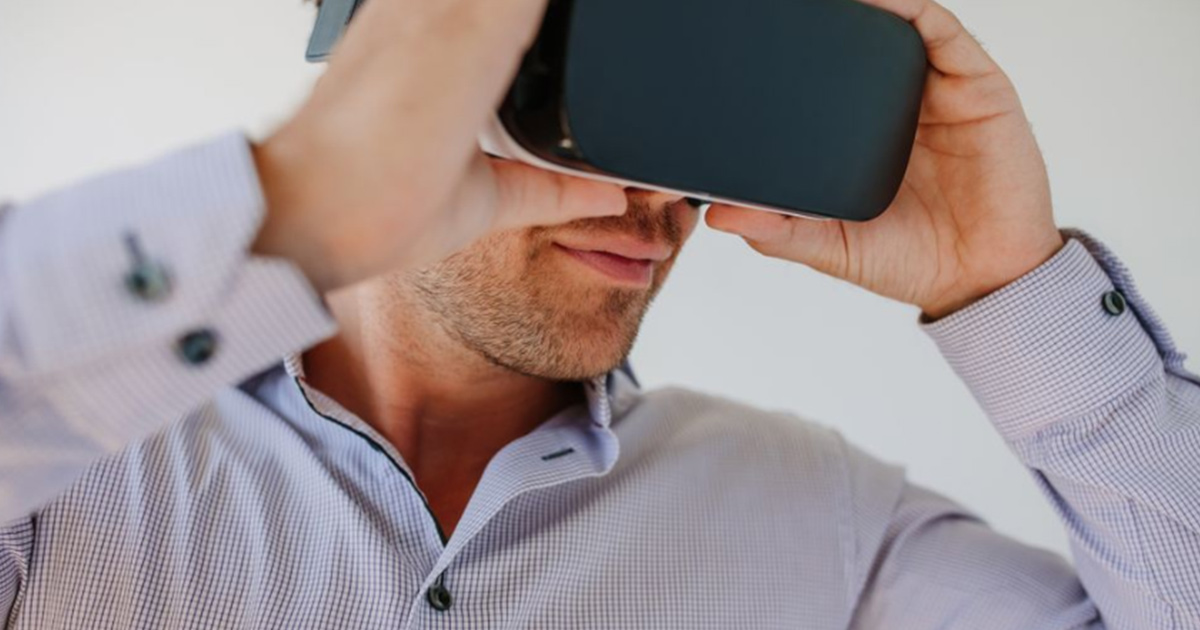 Person using VR headset