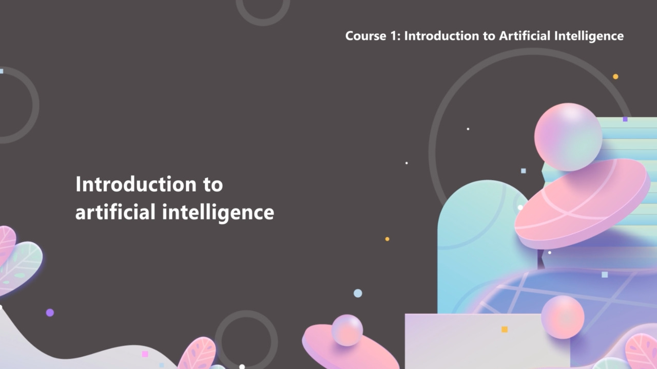 Introduction to artificial intelligence thumbnail with pastel graphics