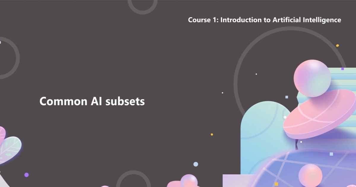 Common AI subsets thumbnail with pastel graphics