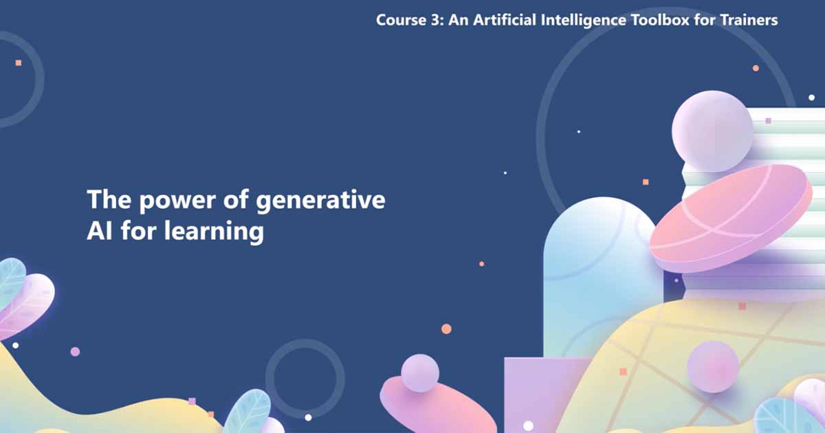 The power of generative AI for learning thumbnail with pastel graphics