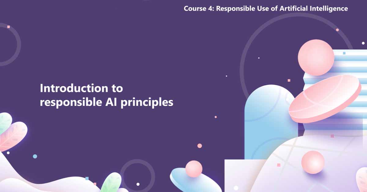 Introduction to responsible AI principles thumbnail with pastel graphics