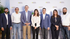 Sehat Kahani co-founder Dr Sara Saeed Khurram (center) together with Series A funding round investors