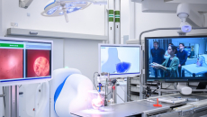 An operator from Switzerland conducts remote telesurgery in Hong Kong