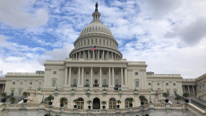 US Senate capital building exterior view of dome
