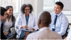 Healthcare workers meeting