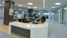 A hospital reception area powered with Ascom communication solution