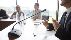 people discussing in a conference room