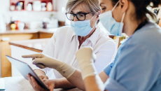 Healthcare workers in masks