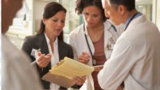 Group of healthcare workers meeting