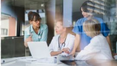 Healthcare workers meeting