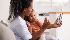 Mother and baby telehealth consult