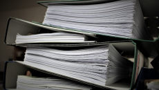 Binders full of paperwork