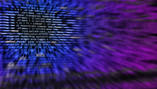 Code on a black screen