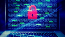 A computer screen showing a padlock