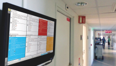 Ascom Digistat system on a hospital corridor