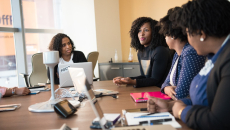Executives at a meeting