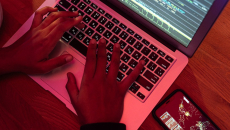 Hands on a keyboard