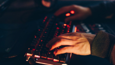 Hands on a keyboard