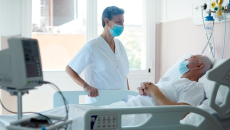 A patient in bed