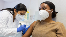 Person getting vaccinated