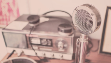 A radio set with microphone