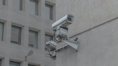 Photo of a CCTV camera installed in a building