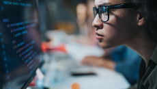 A computer programmer working on codes