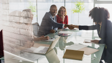 Handshake at business meeting