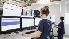Nurses remotely monitor patients at a virtual ward in Royal Perth Hospital