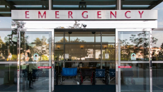 Entrance to a hospital's emergency department