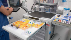 Medication tray in hospital setting