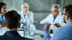 IT team meets with health system leaders