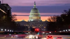 The Capitol at sunset