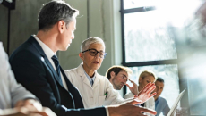 Executives at a meeting