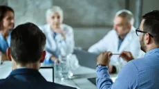 Health system team meeting