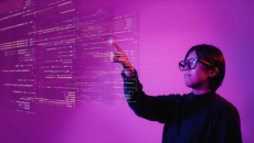 IT professional working with data
