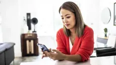 Patient at home with chatbot