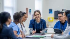 Healthcare workers meeting