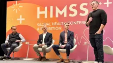 From Left: Sap Sinha, president and COO Allied Digestive Health; Bryon Frost, CMIO, McLeod Health; Craig Levoy, medical director, Clinical Informatics, CHS, Community Quality Alliance; and Josh Margulies, vice president, Brand Advocacy, Suki AI.