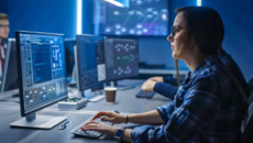 IT workers using computers