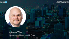 Josh Wilda, University of Iowa Health Care_Futuristic digital cityscape Photo by Alllex/iStock/Getty Images Plus