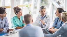 Healthcare workers meeting