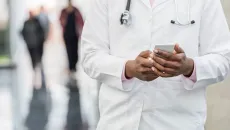 Doctor texting