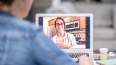 Remote patient and doctor consultation over laptop