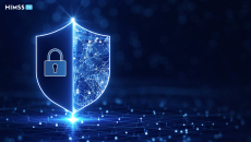 Digital shield graphic with padlock icons