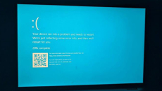Windows "blue screen of death"