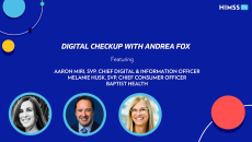 Andrea Fox and Baptist Health CDIO Aaron Miri and Melanie Husk, its chief consumer officer